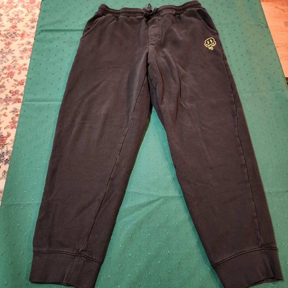 Riot Society Melting Smiley Emoji Sweatpants Mens Size Large